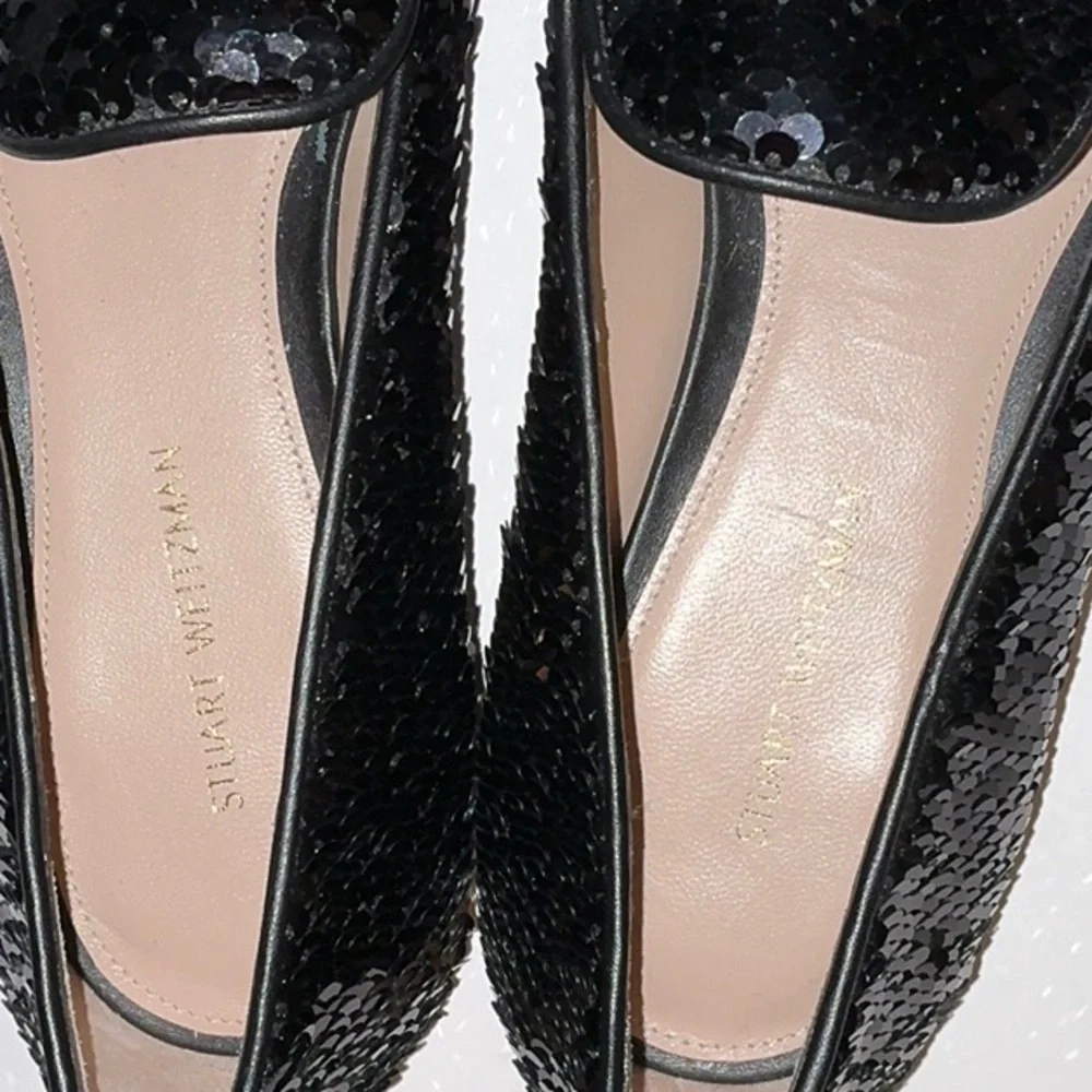Stuart Weitzman Pipearky Sequined Loafers, 7.5